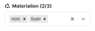 Materialien auswählen