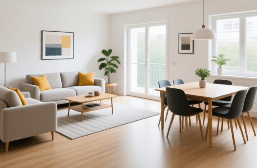 Wohn- und Esszimmer mit KI einrichten