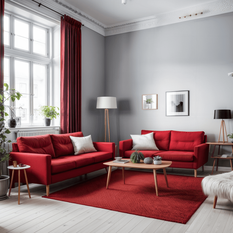 Farbakzente im Wohnzimmer – Mutiges Rot als Designstatement